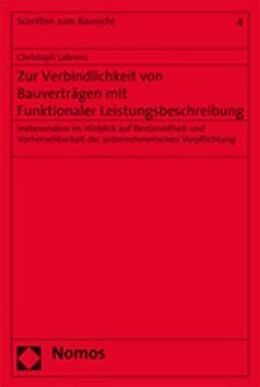 Kartonierter Einband Zur Verbindlichkeit von Bauverträgen mit Funktionaler Leistungsbeschreibung von Christoph Labrenz
