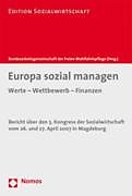 Kartonierter Einband Europa sozial managen von 