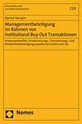 Kartonierter Einband Managementbeteiligung im Rahmen von Institutional Buy-Out Transaktionen von Myriam Spengler