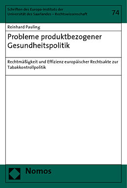 Kartonierter Einband Probleme produktbezogener Gesundheitspolitik von Reinhard Pauling