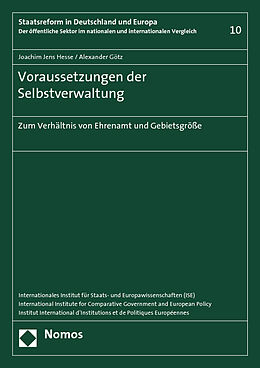 Kartonierter Einband Voraussetzungen der Selbstverwaltung von Joachim Jens Hesse, Alexander Götz