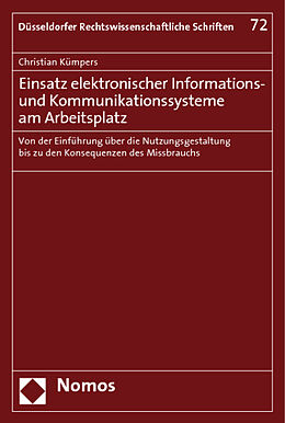 Kartonierter Einband Einsatz elektronischer Informations- und Kommunikationssysteme am Arbeitsplatz von Christian Kümpers