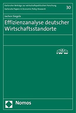 Kartonierter Einband Effizienzanalyse deutscher Wirtschaftsstandorte von Jochen Siegele