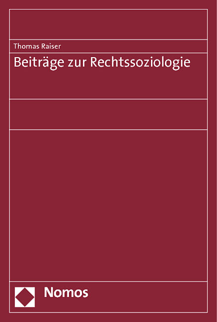 Beiträge zur Rechtssoziologie