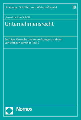 Kartonierter Einband Unternehmensrecht von Hans-Joachim Schött