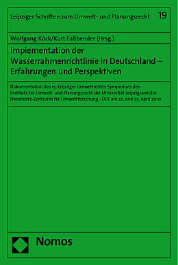 Kartonierter Einband Implementation der Wasserrahmenrichtlinie in Deutschland - Erfahrungen und Perspektiven von 