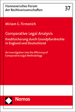 Kartonierter Einband Comparative Legal Analysis von Miriam C. Firmenich