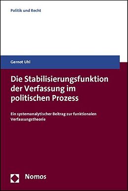 Kartonierter Einband Die Stabilisierungsfunktion der Verfassung im politischen Prozess von Gernot Uhl