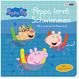 Pappband Peppa Pig: Peppa lernt Schwimmen - Mein wasserstarkes Klappenbuch von Panini