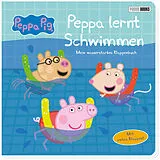 Pappband Peppa Pig: Peppa lernt Schwimmen - Mein wasserstarkes Klappenbuch von Panini
