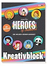 Kartonierter Einband Heroes of Childhood: Die Helden deiner Kindheit - Kreativblock von Panini