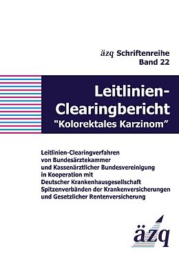 Kartonierter Einband Leitlinien-Clearingbericht "Kolorektales Karzinom" von ÄZQ