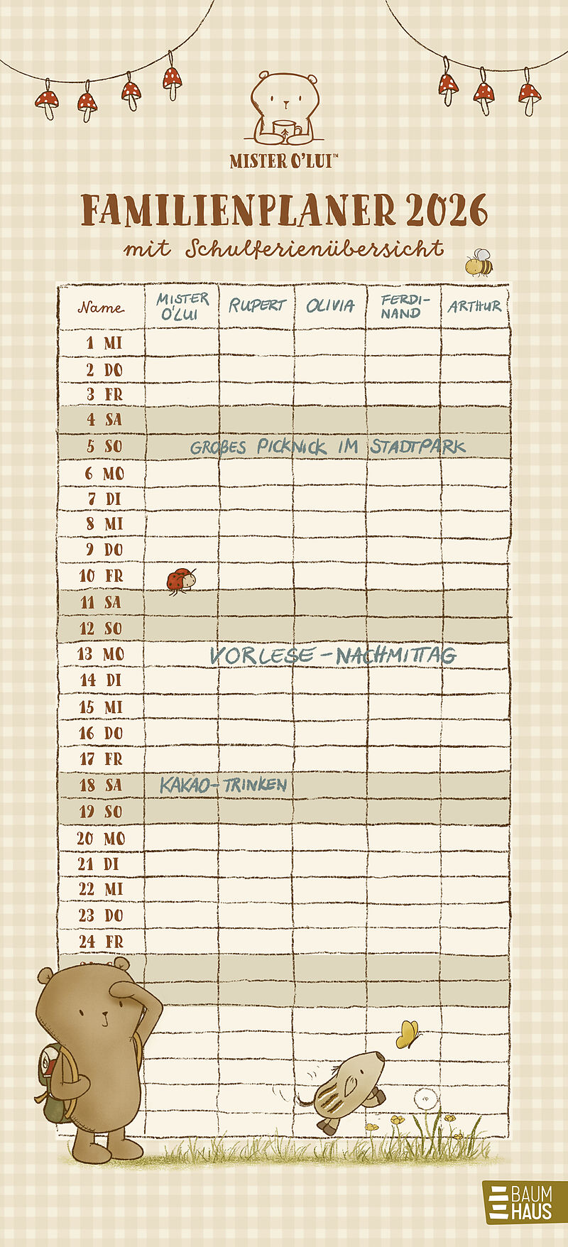 Mister O'Lui - Familienplaner 2026