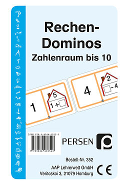 Textkarten / Symbolkarten Rechen-Dominos: Zahlenraum bis 10 von Angelika Lange, Jürgen Lange