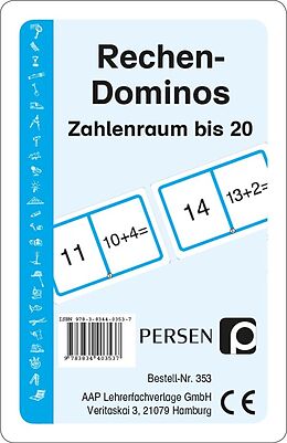 Rechen-Dominos. Zahlenraum bis 20 Spiel