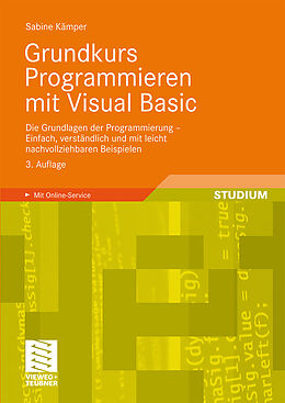 Kartonierter Einband Grundkurs Programmieren mit Visual Basic von Sabine Kämper