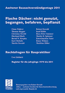Kartonierter Einband Aachener Bausachverständigentage 2011 von 