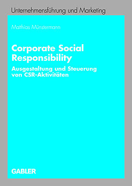 Kartonierter Einband Corporate Social Responsibility von Matthias Münstermann