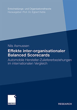 Kartonierter Einband Effekte inter-organisationaler Balanced Scorecards von Nils Asmussen