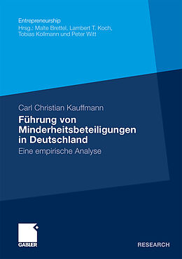 Kartonierter Einband Führung von Minderheitsbeteiligungen in Deutschland von Carl Christian Kauffmann