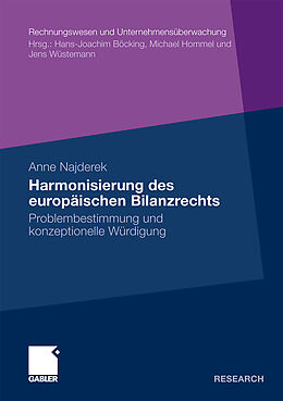 Kartonierter Einband Harmonisierung des europäischen Bilanzrechts von Anne Najderek