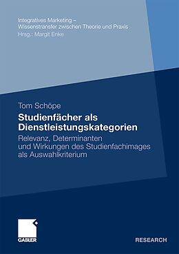 Kartonierter Einband Studienfächer als Dienstleistungskategorien von Tom Schöpe