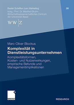 Kartonierter Einband Komplexität in Dienstleistungsunternehmen von Marc-Oliver Blockus