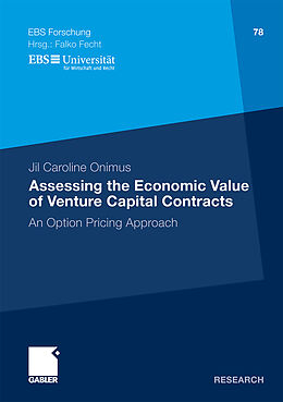 Kartonierter Einband Assessing the Economic Value of Venture Capital Contracts von Jil Caroline Onimus