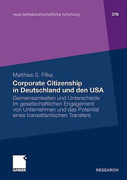 Kartonierter Einband Corporate Citizenship in Deutschland und den USA von Matthias Fifka