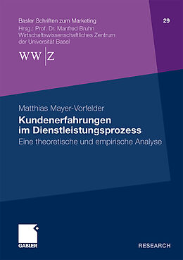 Kartonierter Einband Kundenerfahrungen im Dienstleistungsprozess von Matthias Mayer-Vorfelder