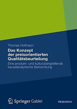E-Book (pdf) Das Konzept der preisorientierten Qualitätsbeurteilung von Thomas Hofmann