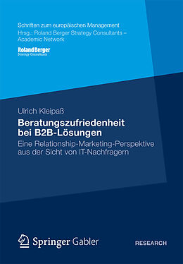 E-Book (pdf) Beratungszufriedenheit bei B2B-Lösungen von Ulrich Kleipaß