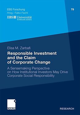 E-Book (pdf) Responsible Investment and the Claim of Corporate Change von Elisa Minou Zarbafi