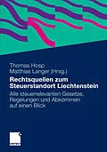 E-Book (pdf) Rechtsquellen zum Steuerstandort Liechtenstein von Thomas Hosp LL.M., Matthias Langer