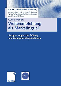 E-Book (pdf) Weiterempfehlung als Marketingziel von Gunnar Markert