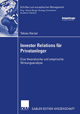 Kartonierter Einband Investor Relations für Privatanleger von Tobias Harzer