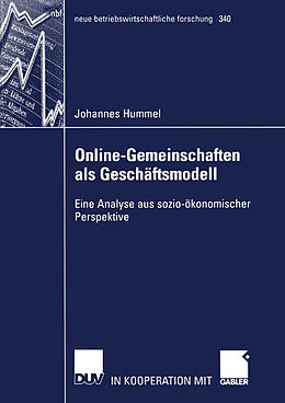 Kartonierter Einband Online-Gemeinschaften als Geschäftsmodell von Johannes Hummel