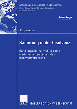 Kartonierter Einband Sanierung in der Insolvenz von Jörg Zirener