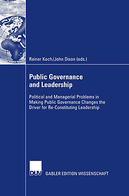 Fester Einband Public Governance and Leadership von 
