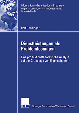 Kartonierter Einband Dienstleistungen als Problemlösungen von Ralf Gössinger
