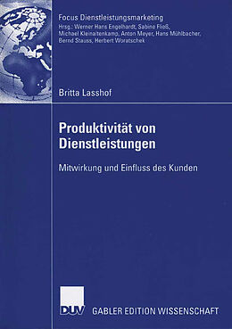 Kartonierter Einband Produktivität von Dienstleistungen von Britta Lasshof