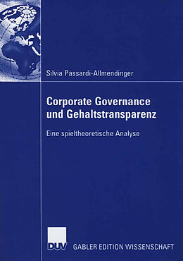 Kartonierter Einband Corporate Governance und Gehaltstransparenz von Silvia Passardi-Allmendinger