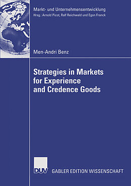 Kartonierter Einband Strategies in Markets for Experience and Credence Goods von Men-Andri Benz