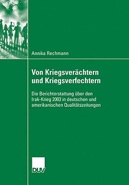 E-Book (pdf) Von Kriegsverächtern und Kriegsverfechtern von Annika Rechmann