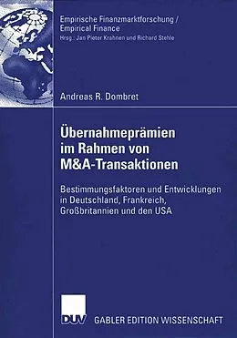 E-Book (pdf) Übernahmeprämien im Rahmen von M&A-Transaktionen von Andreas Dombret
