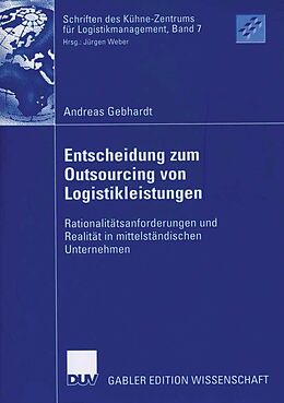 E-Book (pdf) Entscheidung zum Outsourcing von Logistikleistungen von Andreas Gebhardt