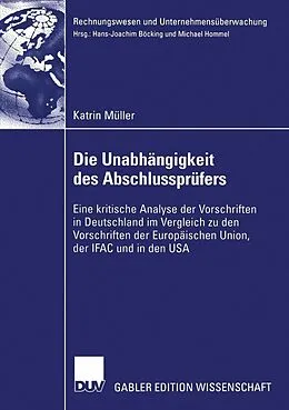 E-Book (pdf) Die Unabhängigkeit des Abschlussprüfers von Katrin Müller