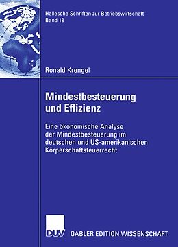 E-Book (pdf) Mindestbesteuerung und Effizienz von Ronald Krengel