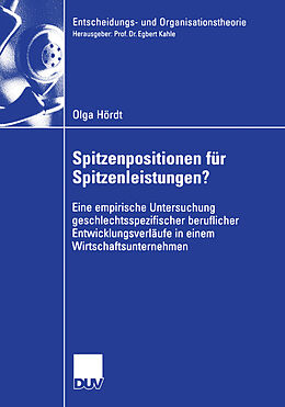 E-Book (pdf) Spitzenpositionen für Spitzenleistungen? von Olga Hoerdt