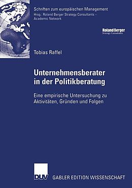 E-Book (pdf) Unternehmensberater in der Politikberatung von Tobias Raffel